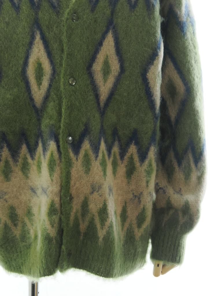 Needles ニードルズ - Mohair Cardigan モヘアカーディガン - Diamond ダイヤモンド - Olive