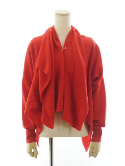 Rhodolirion ロドリリオン - Knot Cardigan ノットカーディガン - Boiled Knit - Red