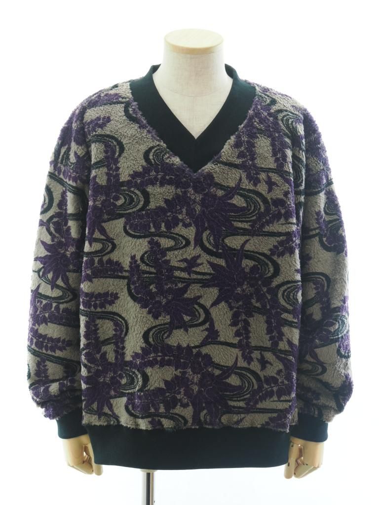 TUITACI 朔 ツイタチ - Ryukyu Dyeing Boa Fleece Sweat リュキュウダイボアフリーススウェット - Purple