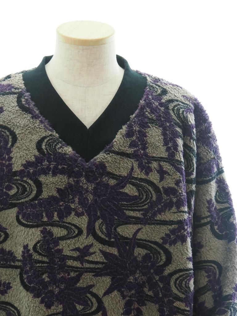 TUITACI 朔 ツイタチ - Ryukyu Dyeing Boa Fleece Sweat リュキュウダイボアフリーススウェット - Purple