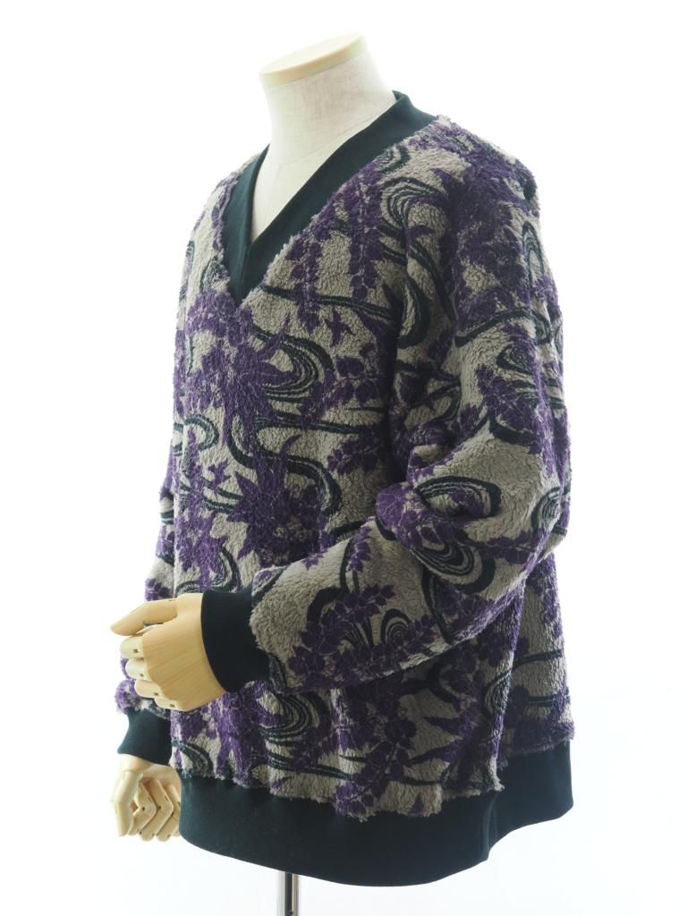 TUITACI 朔 ツイタチ - Ryukyu Dyeing Boa Fleece Sweat リュキュウダイボアフリーススウェット - Purple