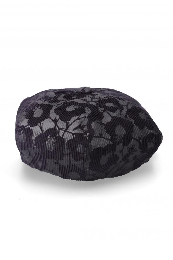 TUITACI 朔 ツイタチ - Embossed Corduroy Icirian Casquette エンボスコーデュロイイチリアンキャスケット - Black