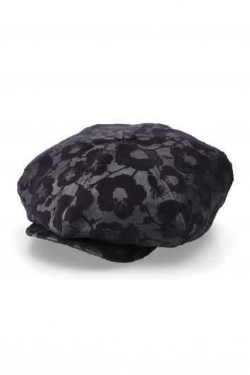 TUITACI 朔 ツイタチ - Embossed Corduroy Icirian Casquette エンボスコーデュロイイチリアンキャスケット - Black
