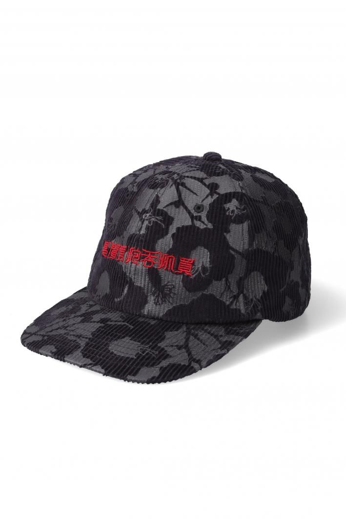 TUITACI 朔 ツイタチ - Embossed Corduroy Icirian Cap エンボスコーデュロイイチリアンキャップ - Black