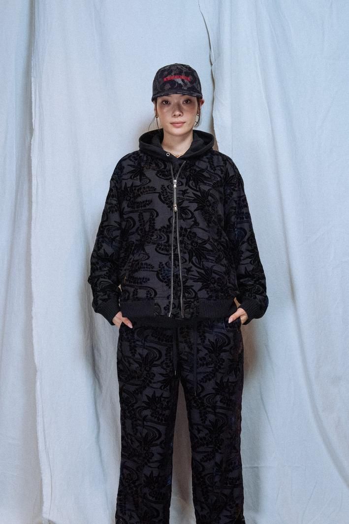 TUITACI 朔 ツイタチ - Embossed Corduroy Icirian Cap エンボスコーデュロイイチリアンキャップ - Black