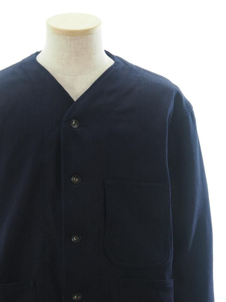 EG WORKADAY イージーワーカデイ - Engineer Short Jacket - Cotton Heavy Basketweave - Dk.Navy