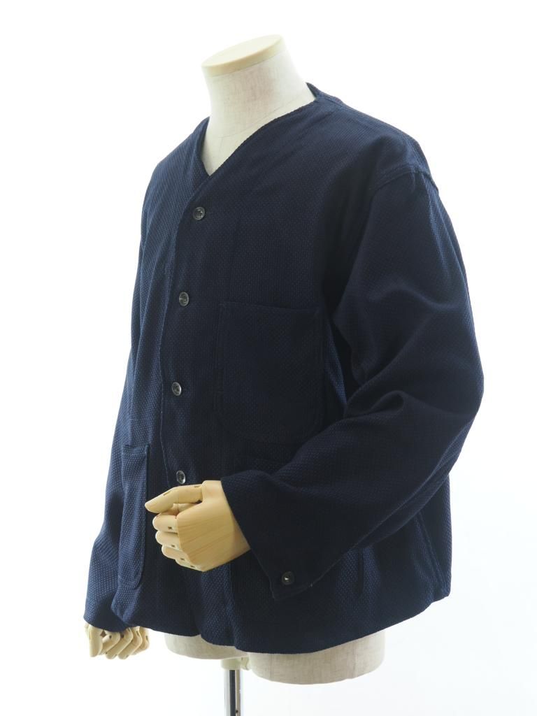 EG WORKADAY イージーワーカデイ - Engineer Short Jacket - Cotton Heavy Basketweave - Dk.Navy