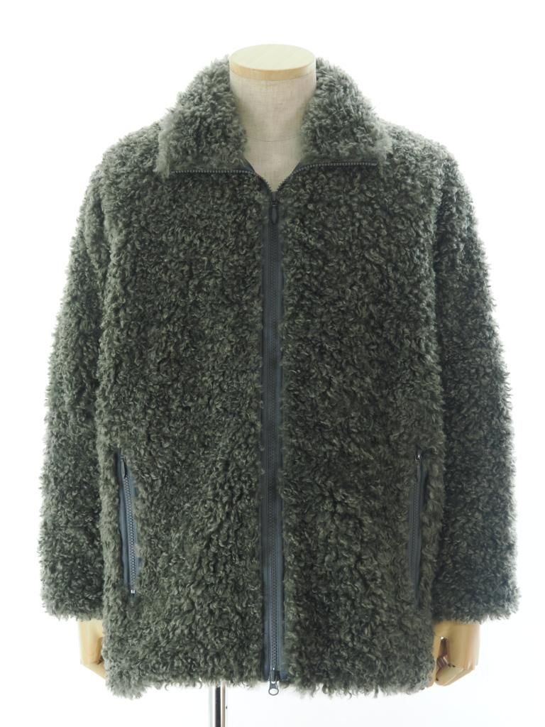 Needles ニードルズ - S.C.Fur Jacket スタンドカラーファージャケット - Poly Curly Fur - Grey