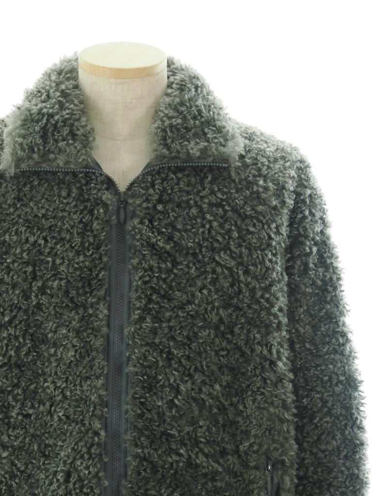 Needles ニードルズ - S.C.Fur Jacket スタンドカラーファージャケット - Poly Curly Fur - Grey