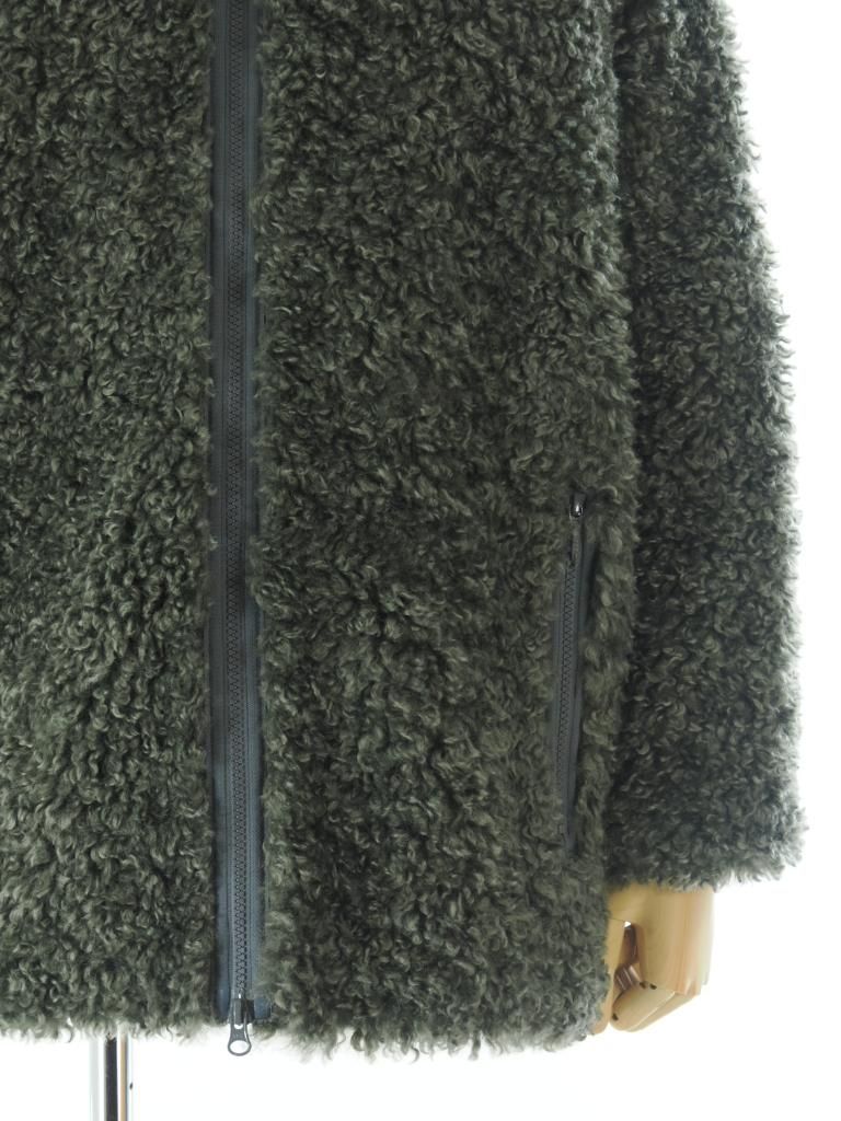 Needles ニードルズ - S.C.Fur Jacket スタンドカラーファージャケット - Poly Curly Fur - Grey