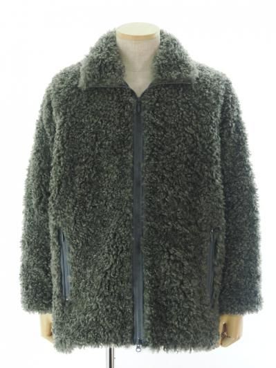 Needles ニードルズ - S.C.Fur Jacket スタンドカラーファージャケット - Poly Curly Fur - Grey