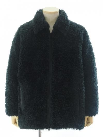 Needles ニードルズ - S.C.Fur Jacket スタンドカラーファージャケット - Poly Curly Fur - Black