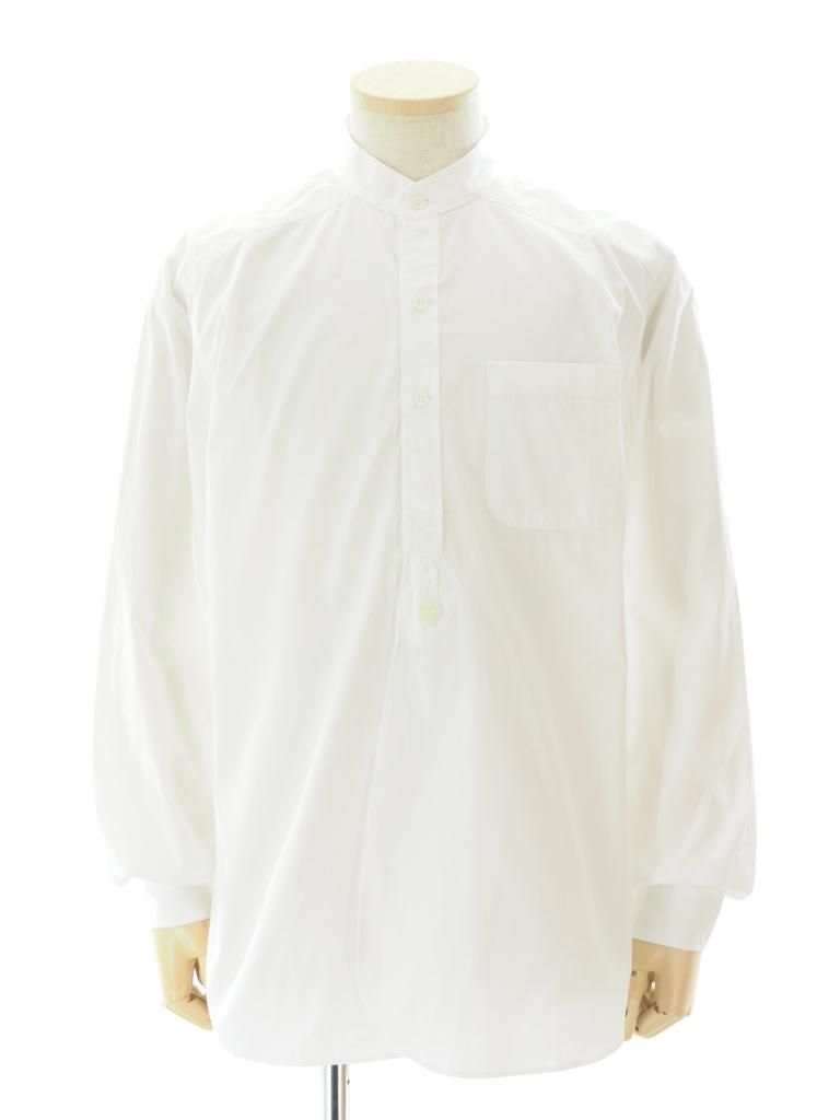 Needles ニードルズ - Banded Collar EDW Shirt バンデッドカラーエドワードシャツ - Cotton Broadcloth - Off White