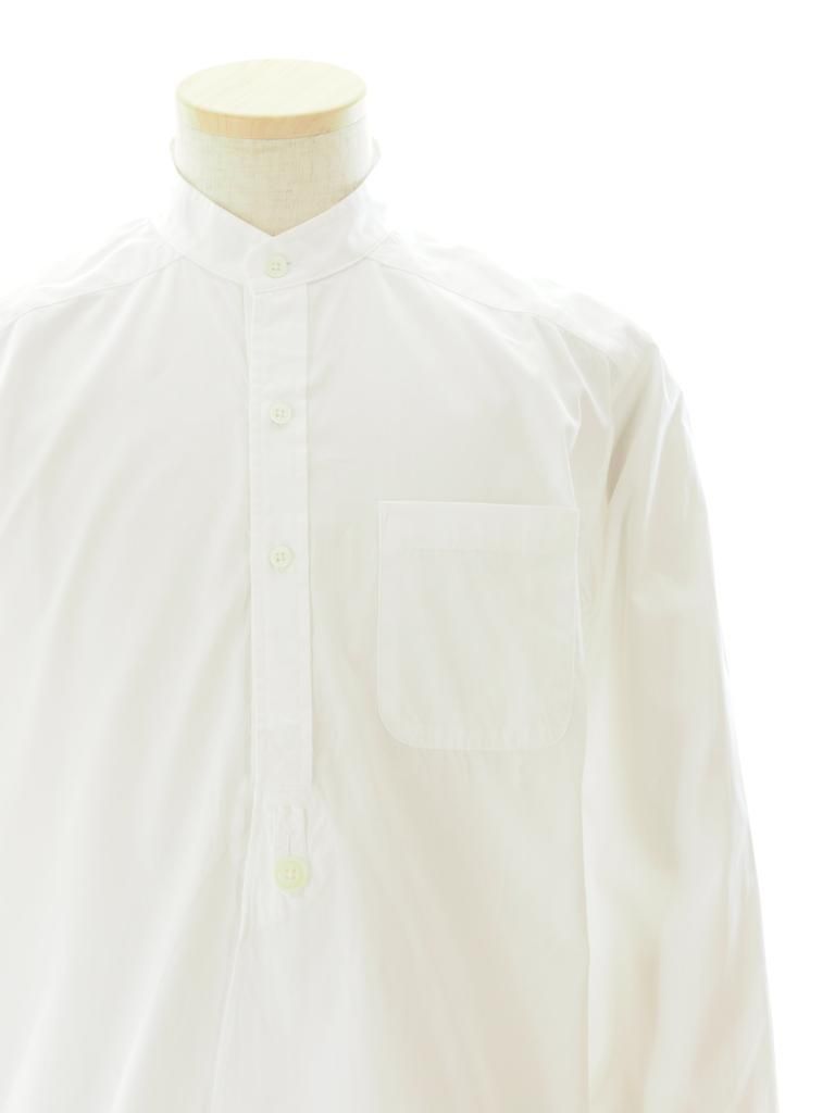 Needles ニードルズ - Banded Collar EDW Shirt バンデッドカラーエドワードシャツ - Cotton Broadcloth - Off White