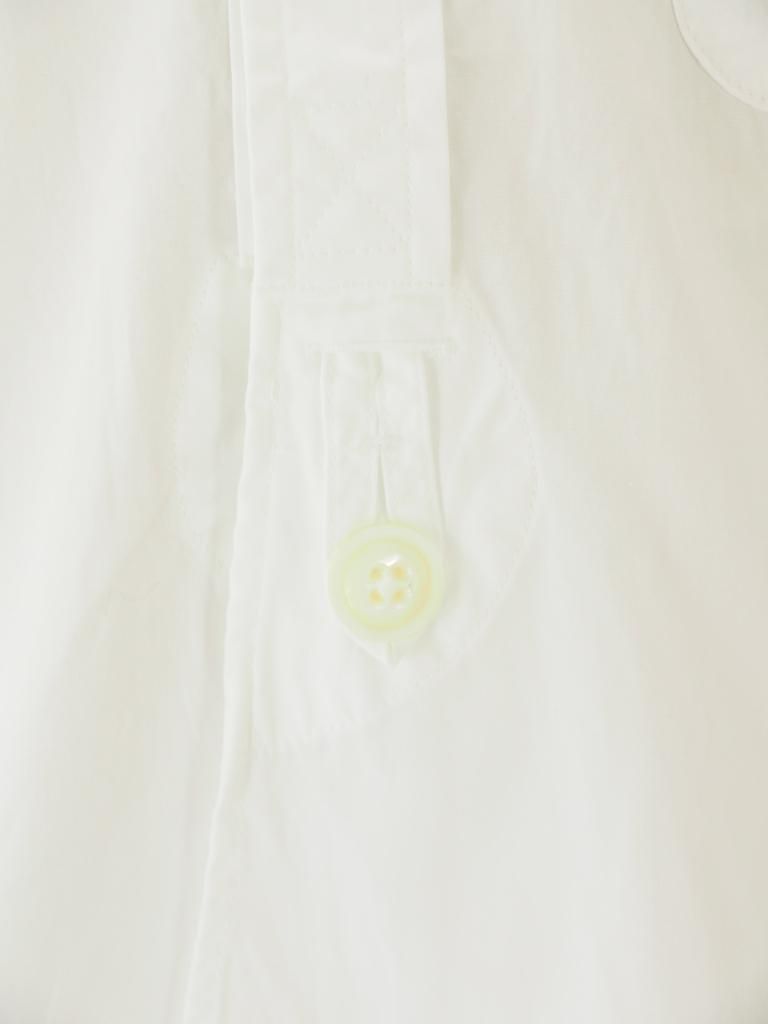 Needles ニードルズ - Banded Collar EDW Shirt バンデッドカラーエドワードシャツ - Cotton Broadcloth - Off White