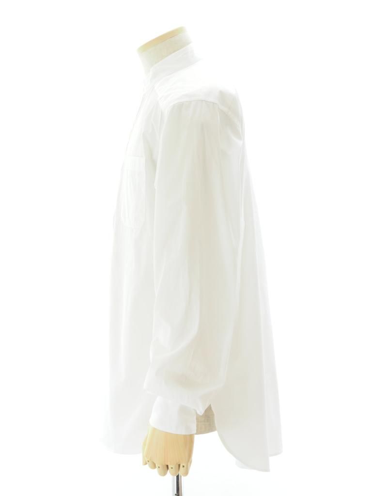 Needles ニードルズ - Banded Collar EDW Shirt バンデッドカラーエドワードシャツ - Cotton Broadcloth - Off White