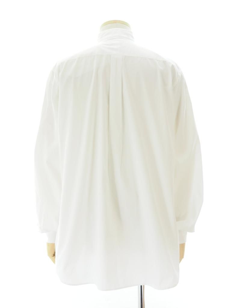 Needles ニードルズ - Banded Collar EDW Shirt バンデッドカラーエドワードシャツ - Cotton Broadcloth - Off White