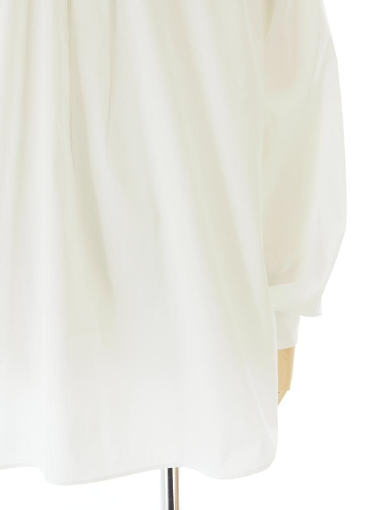 Needles ニードルズ - Banded Collar EDW Shirt バンデッドカラーエドワードシャツ - Cotton Broadcloth - Off White