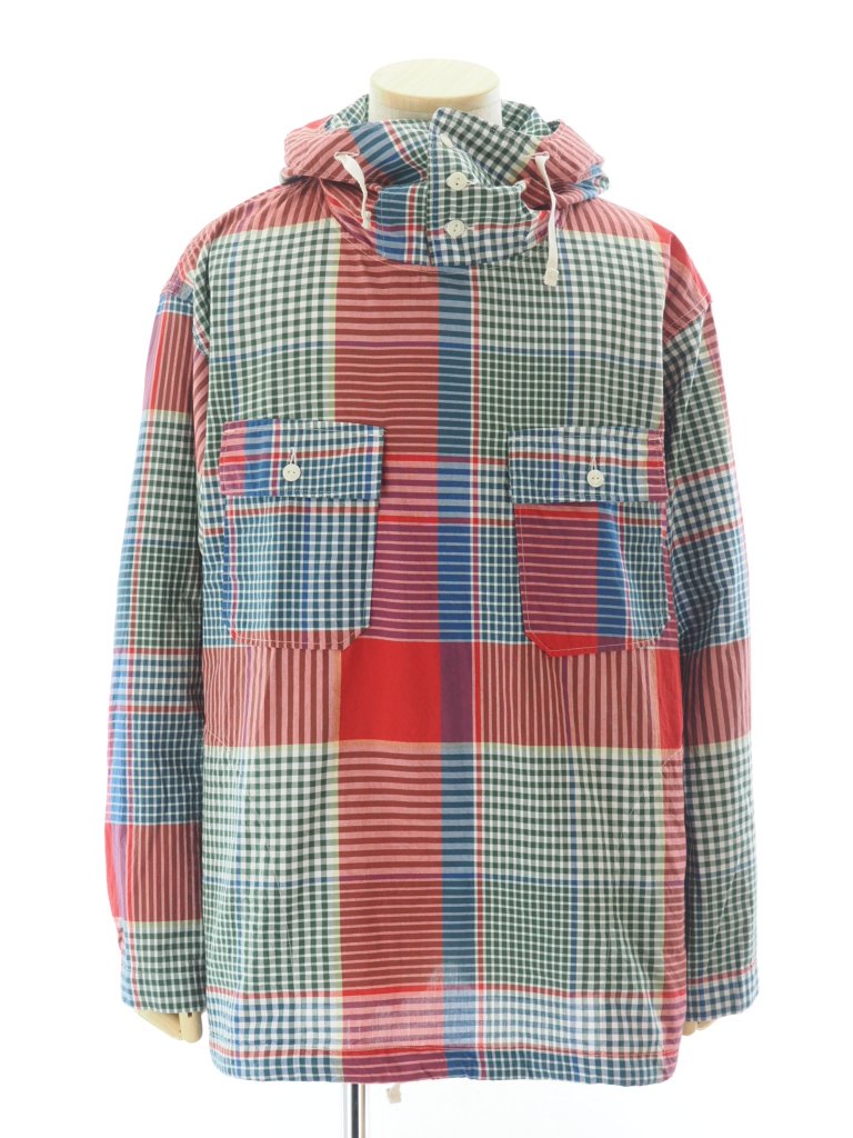 Engineered Garments 󥸥˥ɥ - Cagoule Shirt 륷 - Big Madras Plaid - Red / Green