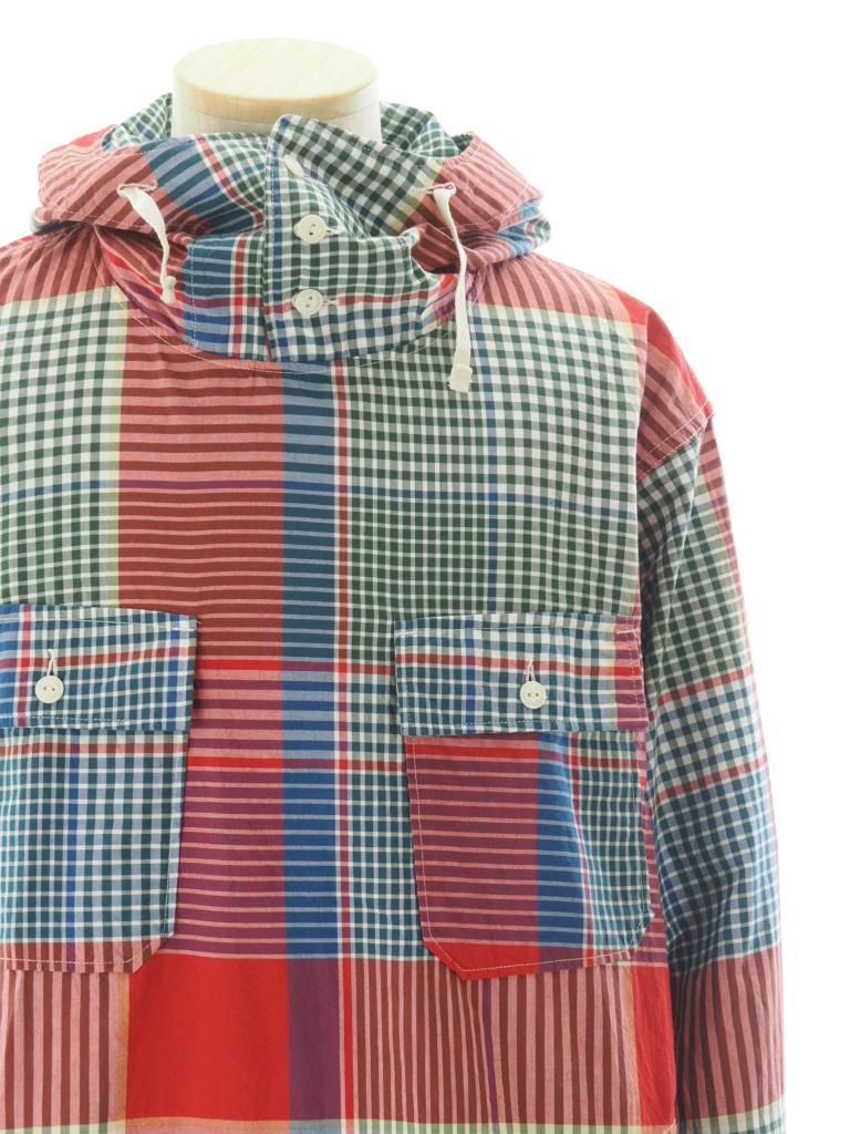 Engineered Garments エンジニアドガーメンツ - Cagoule Shirt カグールシャツ - Big Madras Plaid - Red / Green