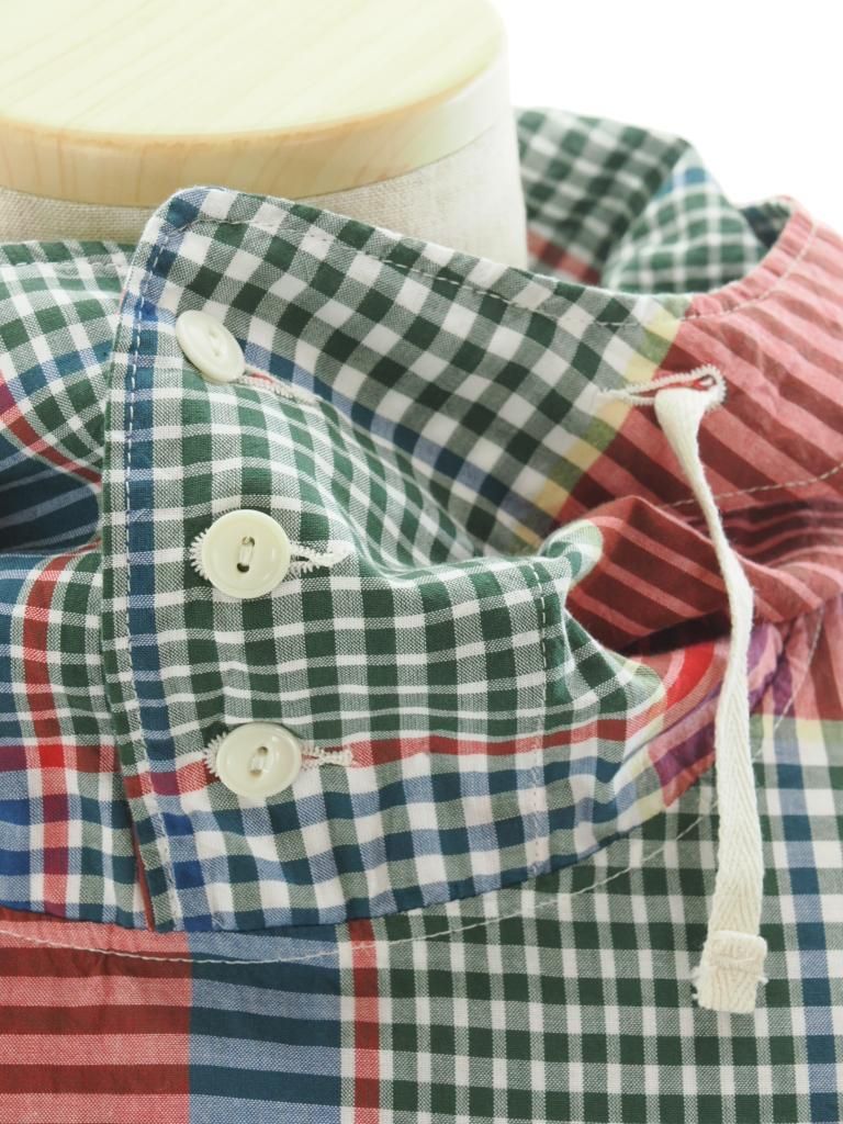 Engineered Garments エンジニアドガーメンツ - Cagoule Shirt カグールシャツ - Big Madras Plaid - Red / Green
