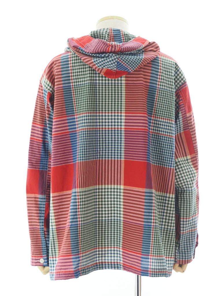 Engineered Garments 󥸥˥ɥ - Cagoule Shirt 륷 - Big Madras Plaid - Red / Green