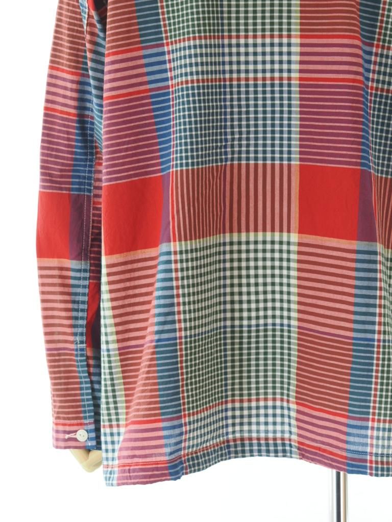 Engineered Garments エンジニアドガーメンツ - Cagoule Shirt カグールシャツ - Big Madras Plaid - Red / Green