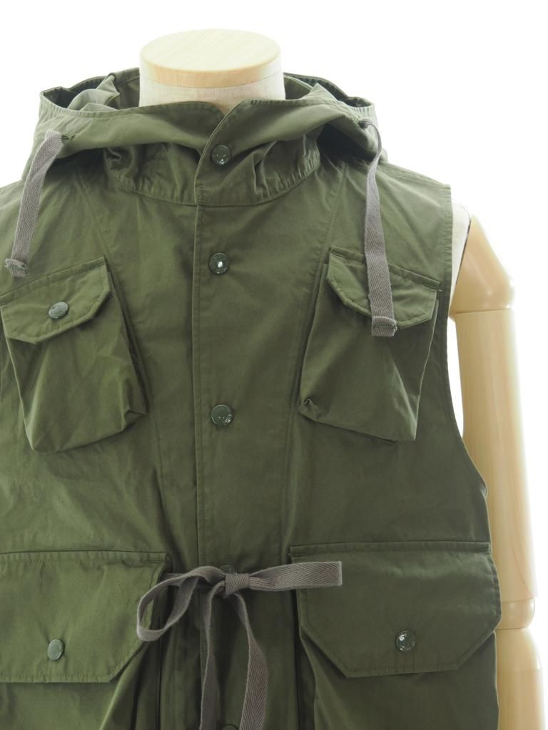 Engineered Garments エンジンニアドガーメンツ - Field Vest フィールドベスト - Coalted Cotton Cloth - Olive