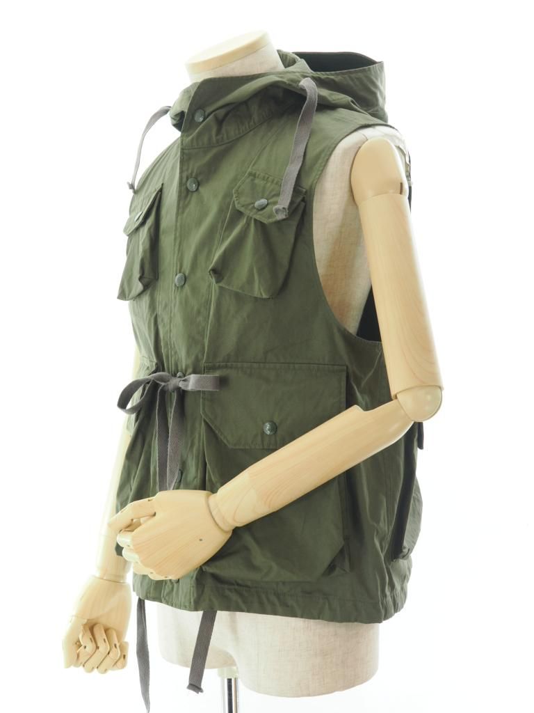 Engineered Garments エンジンニアドガーメンツ - Field Vest フィールドベスト - Coalted Cotton Cloth - Olive
