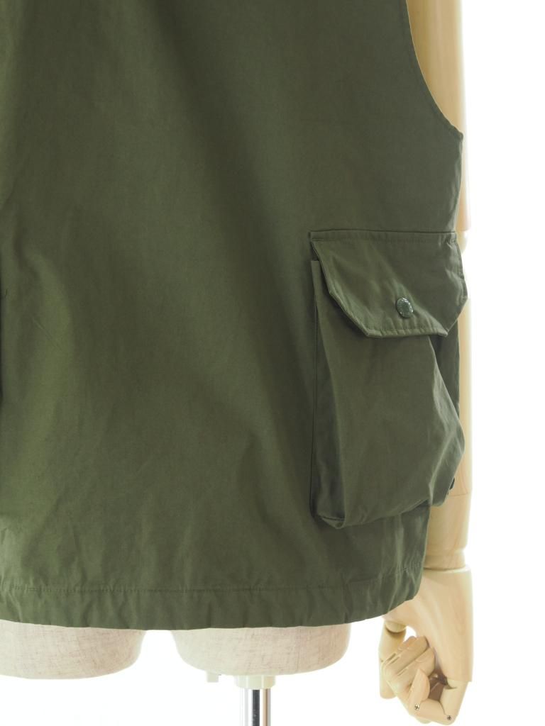 Engineered Garments エンジンニアドガーメンツ - Field Vest フィールドベスト - Coalted Cotton Cloth - Olive