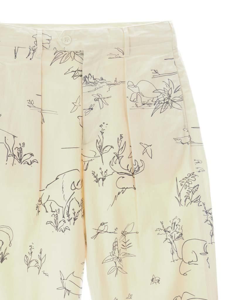 Engineered Garments エンジニアドガーメンツ - Carlyle Pant カーライルパンツ - Animal Print 6.5oz Flat Twill - Natural