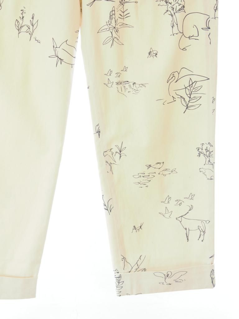 Engineered Garments エンジニアドガーメンツ - Carlyle Pant カーライルパンツ - Animal Print 6.5oz Flat Twill - Natural