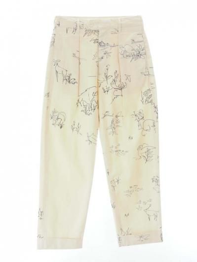 Engineered Garments エンジニアドガーメンツ - Carlyle Pant カーライルパンツ - Animal Print 6.5oz Flat Twill - Natural