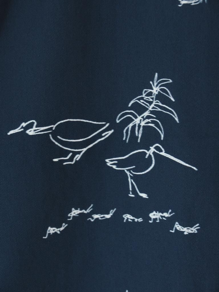 Engineered Garments エンジンニアドガーメンツ - Fowl Vest フォールベスト - Animal Print Flat Twill - Navy