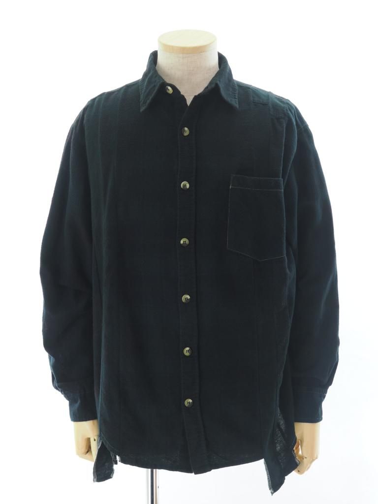 Rebuild by Needles リビルドバイニ－ドルズ - Flannel Shirt →7 Cut Wide Shirt - Over Dye - PU353C - M Size