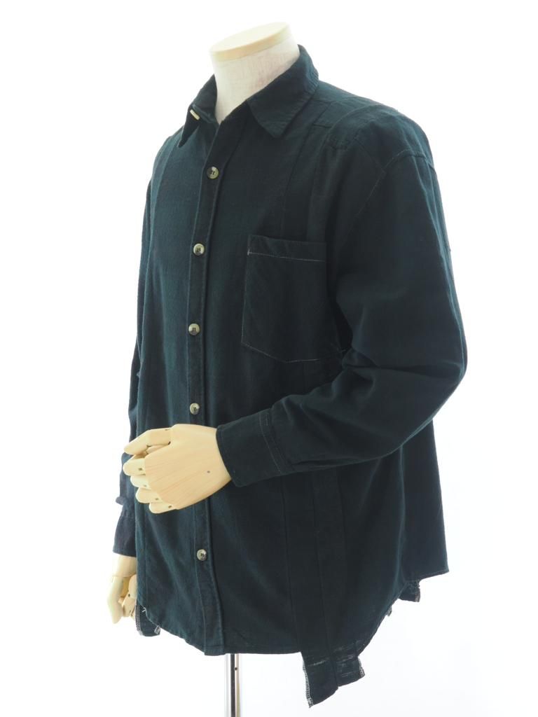 Rebuild by Needles リビルドバイニ－ドルズ - Flannel Shirt →7 Cut Wide Shirt - Over Dye - PU353C - M Size