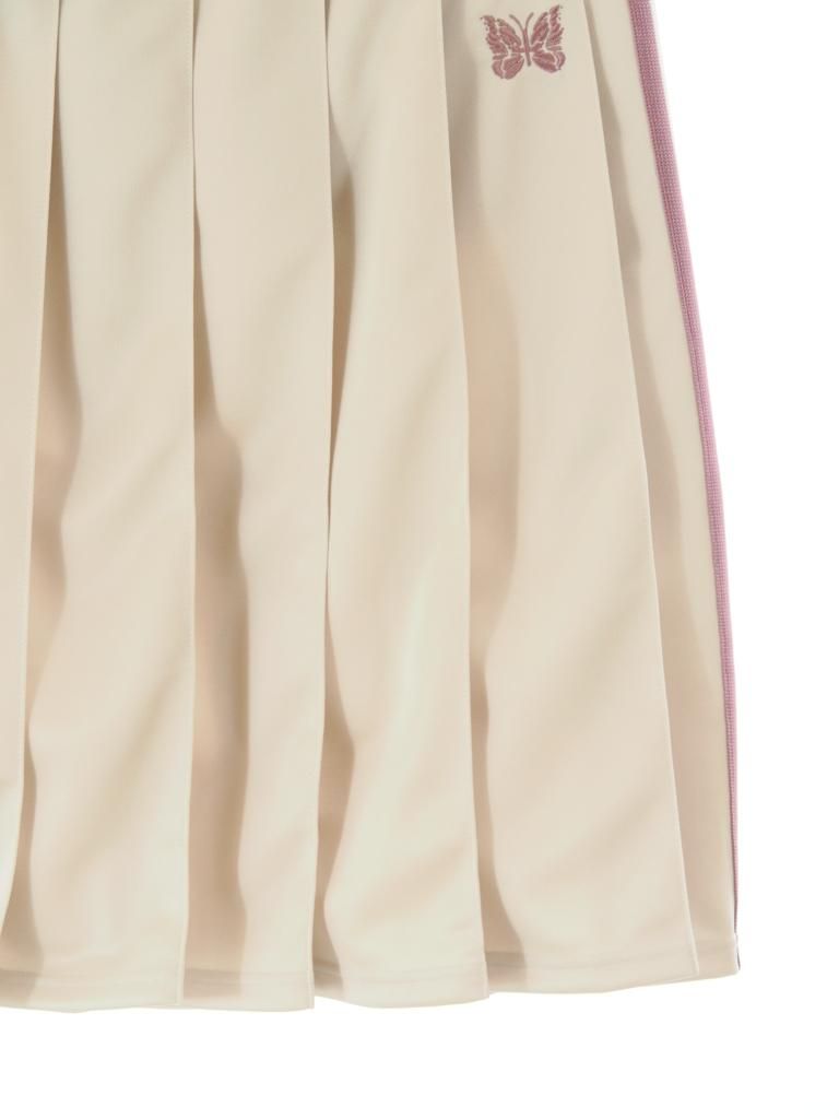 Needles ニードルズ - Pleated Track Skirt プリーツトラックスカート - Poly Smooth - Ivory