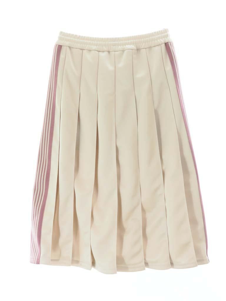 Needles ニードルズ - Pleated Track Skirt プリーツトラックスカート - Poly Smooth - Ivory