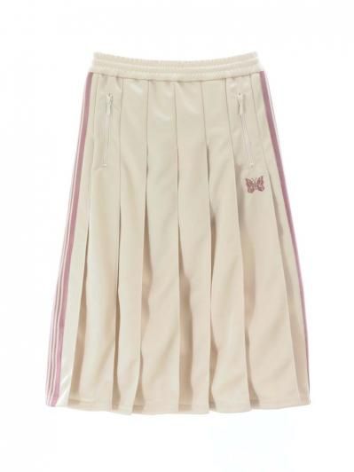 Needles ニードルズ - Pleated Track Skirt プリーツトラックスカート - Poly Smooth - Ivory