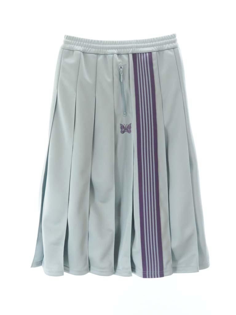 Needles ニードルズ - Pleated Track Skirt プリーツトラックスカート - Poly Smooth - Sax