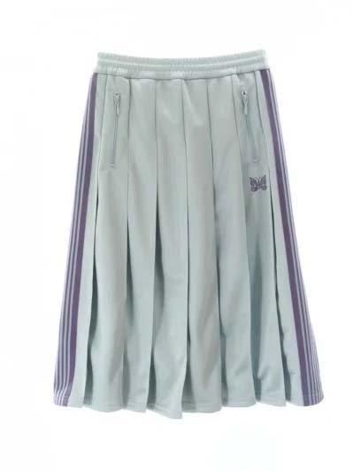 Needles ニードルズ - Pleated Track Skirt プリーツトラックスカート - Poly Smooth - Sax