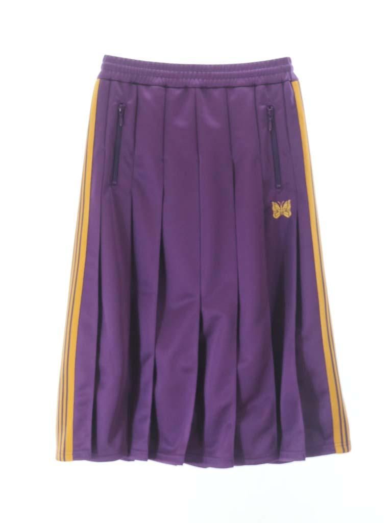 Needles ニードルズ - Pleated Track Skirt プリーツトラックスカート - Poly Smooth - Purple