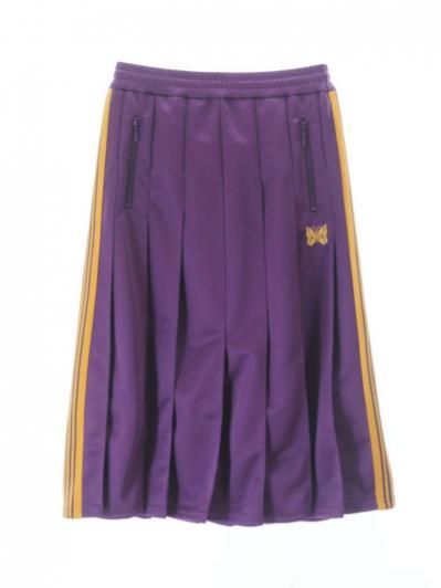 Needles ニードルズ - Pleated Track Skirt プリーツトラックスカート - Poly Smooth - Purple