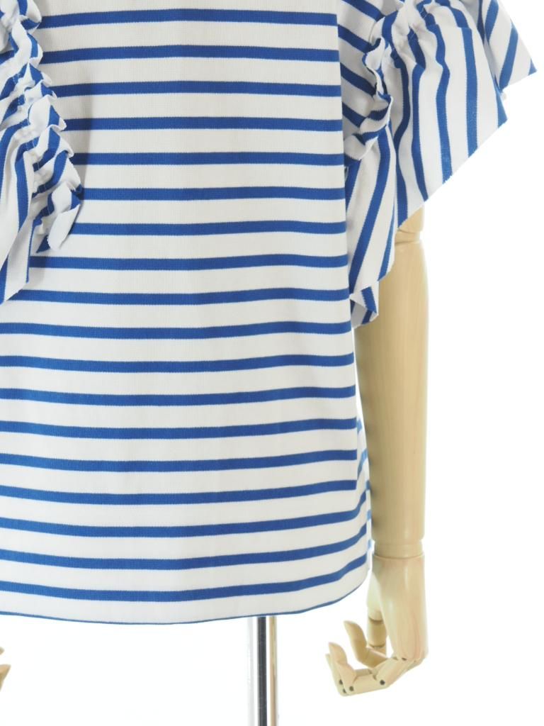 Rhodolirion ɥꥪ - Swallow Asymmetric Frill Sleeve Top ȥ꡼ե륹꡼֥ȥå - Stripe