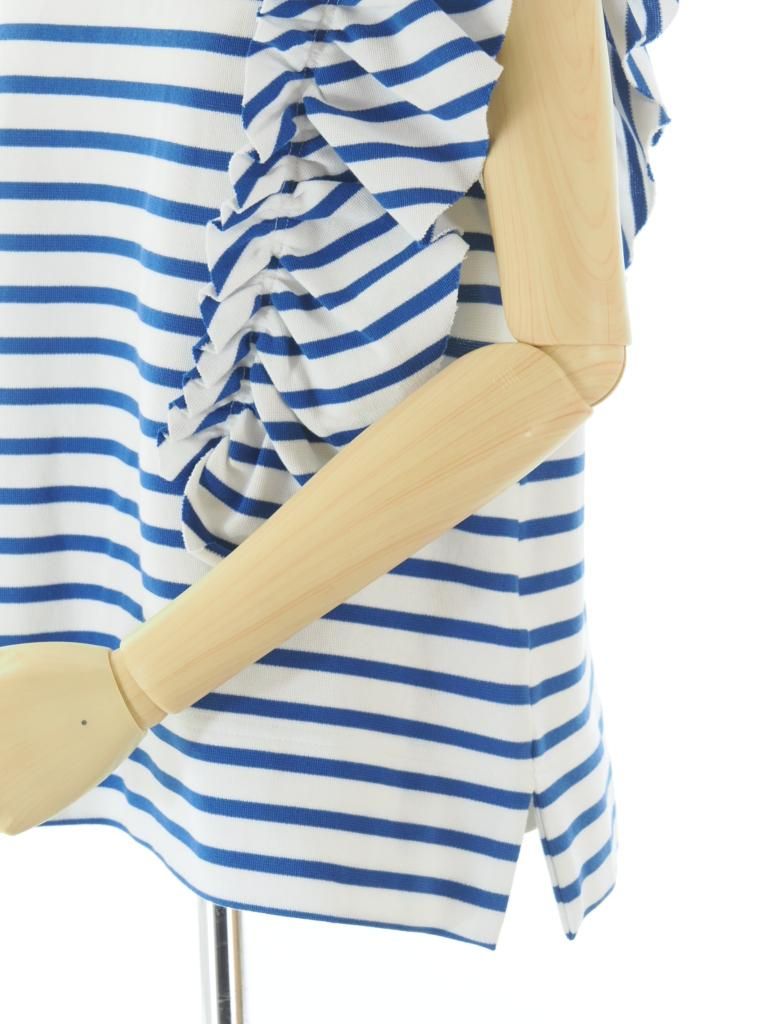 Rhodolirion ロドリリオン - Swallow Asymmetric Frill Sleeve Top スワローアシメトリーフリルスリーブトップ - Stripe
