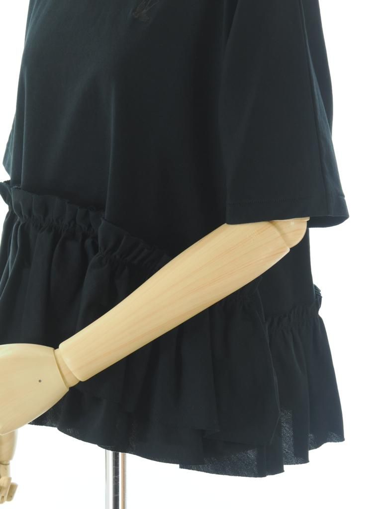 Rhodolirion ɥꥪ - Swallow Frill Tiered Top եƥɥȥå - Black