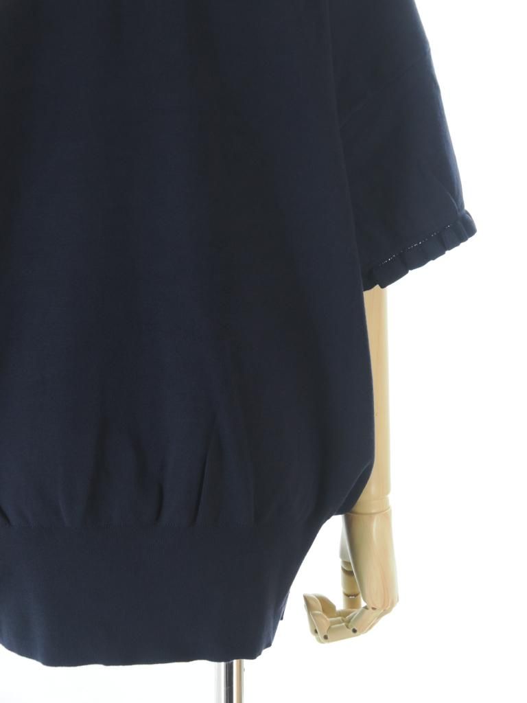 Rhodolirion ロドリリオン - Frill Polo Sweater フリルポロセーター - Navy