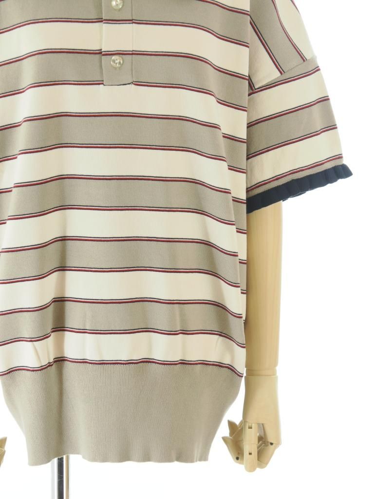 Rhodolirion ロドリリオン - Frill Polo Sweater フリルポロセーター - Beige