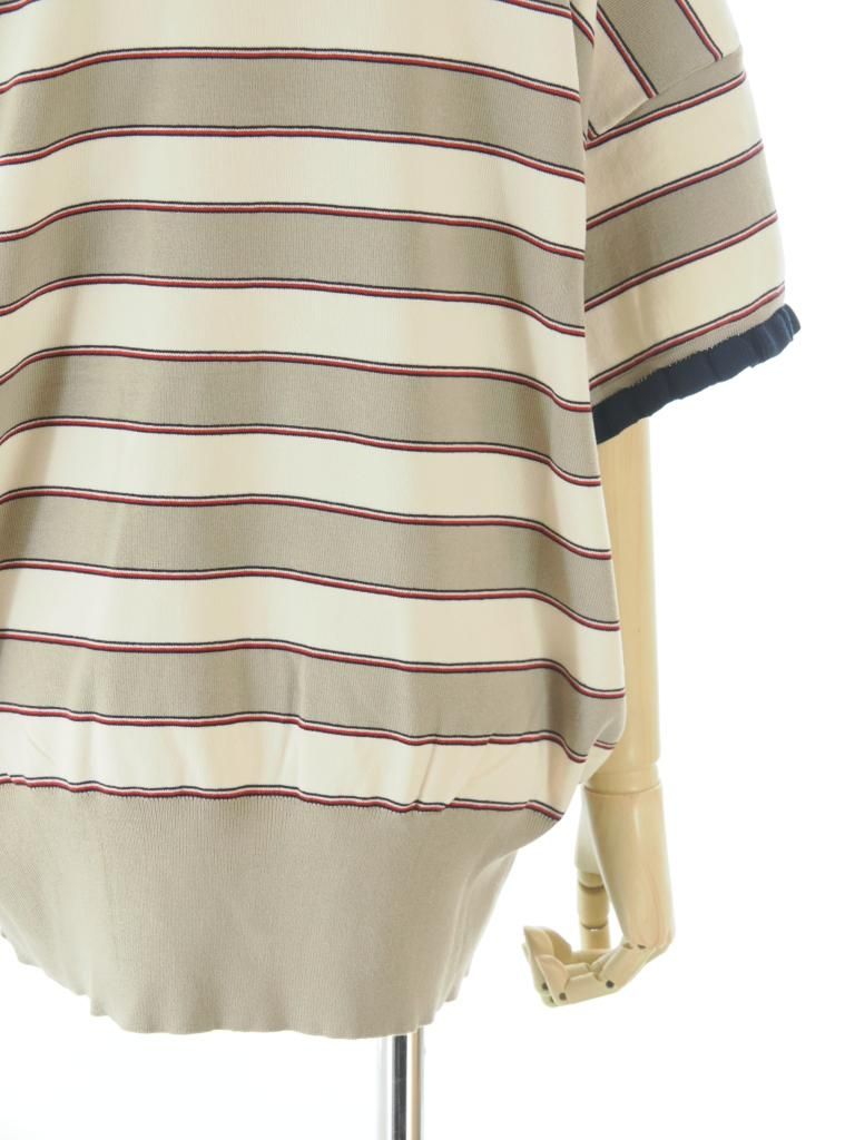 Rhodolirion ロドリリオン - Frill Polo Sweater フリルポロセーター - Beige