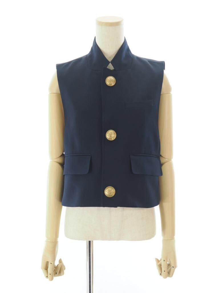 Rhodolirion ロドリリオン - Waistcoat ウェストコート - Doeskin - Navy